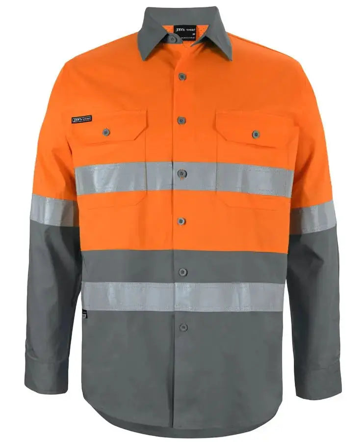 JB'S Hi-Vis Long Sleeve Work Shirt 6DNWL